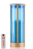 blue pillar memorial candle and separate remote control