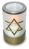 Sentinel® Tribute Flameless Candle - Shiva Candle with Star of David