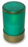 green flameless LED battery operated electric candle