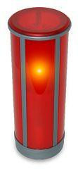 Red LED flameless electric battery operated cemetery candle