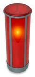 Red LED flameless wickless electric battery operated grave candle