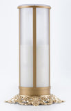 white pillar flameless electric battery operated LED memorial candle
