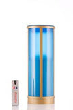 blue pillar memorial candle and separate remote control