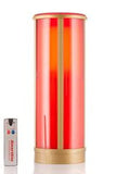 red pillar memorial candle and separate remote control