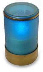 blue flickering electric battery operated LED candle with remote
