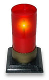red electric remembrance memorial candle with cross